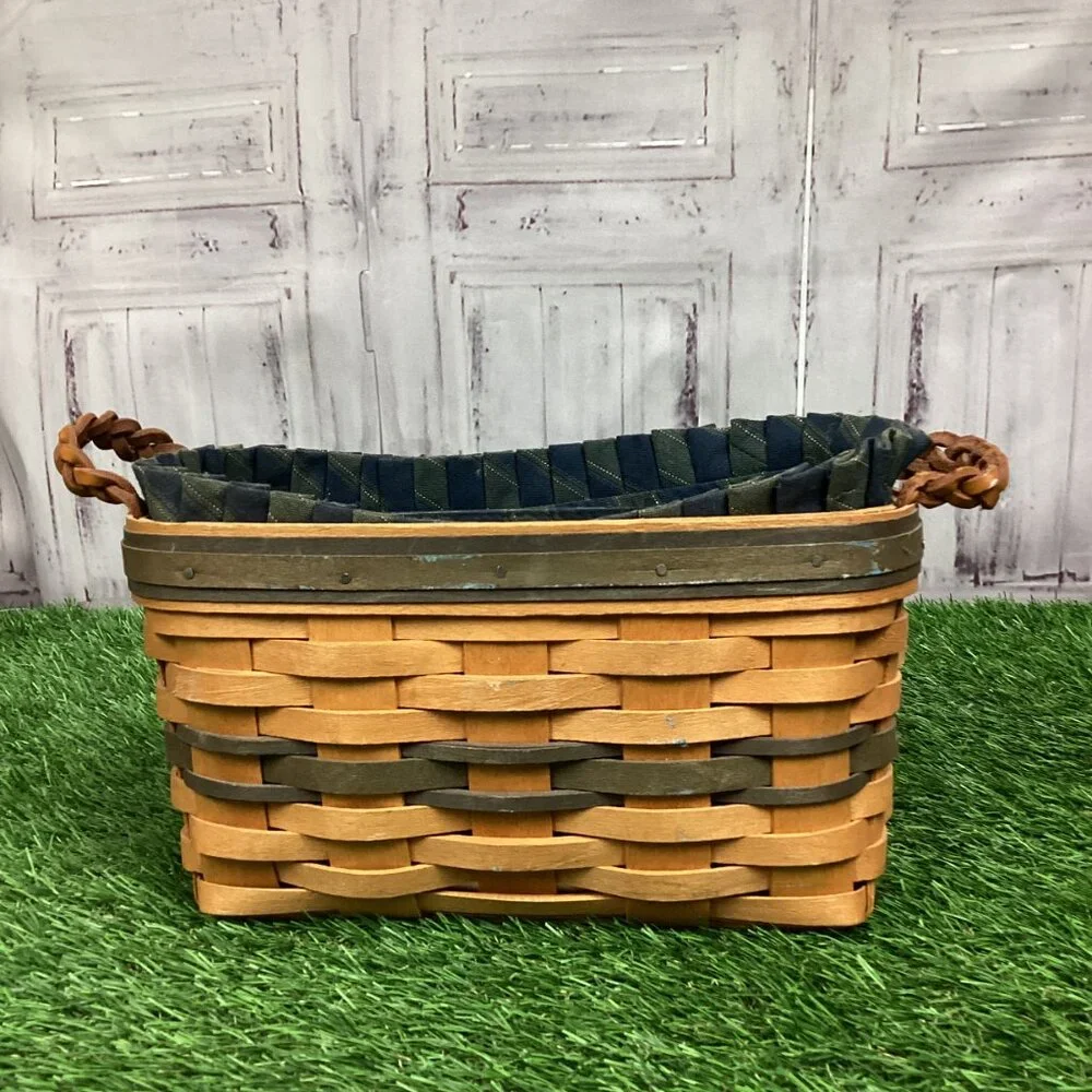 Longaberger Baskets Bread Handwoven Basket USA Made Lined